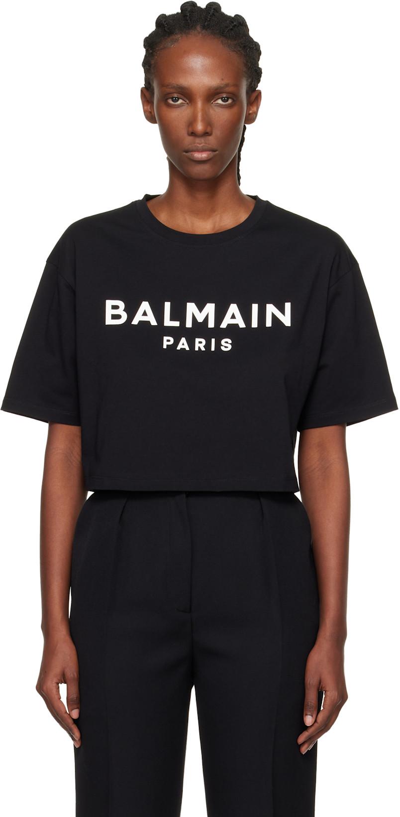 Black 'Balmain Paris' Print T-shirt by BALMAIN