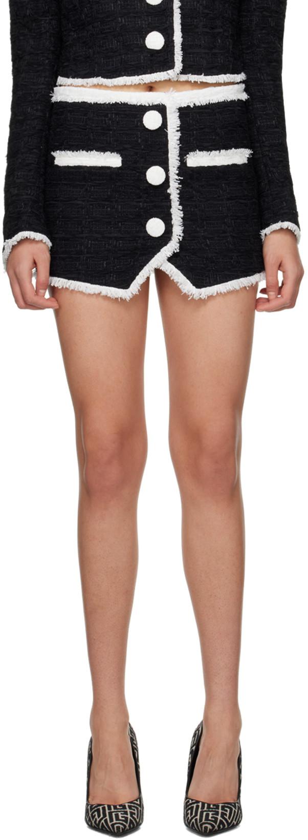 Black Fringed Miniskirt by BALMAIN