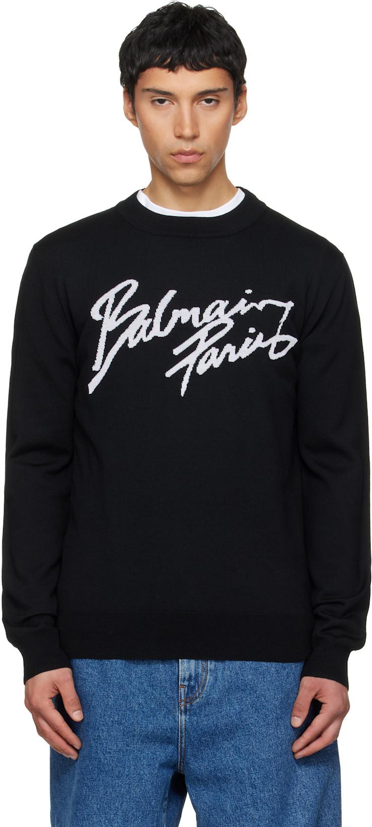 Black Merino Wool Sweater by BALMAIN