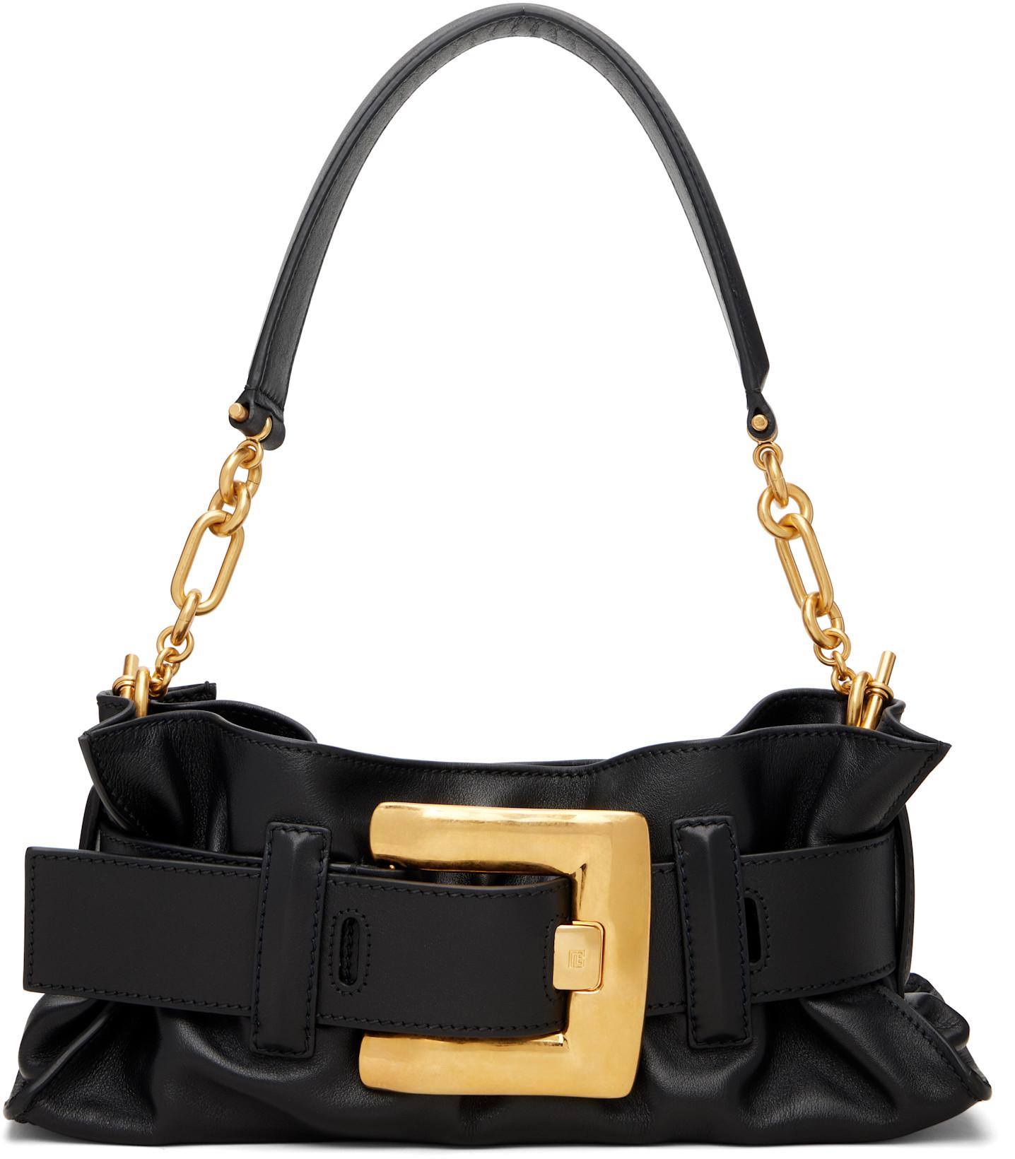 Black Mini Anthem Shoulder Bag by BALMAIN