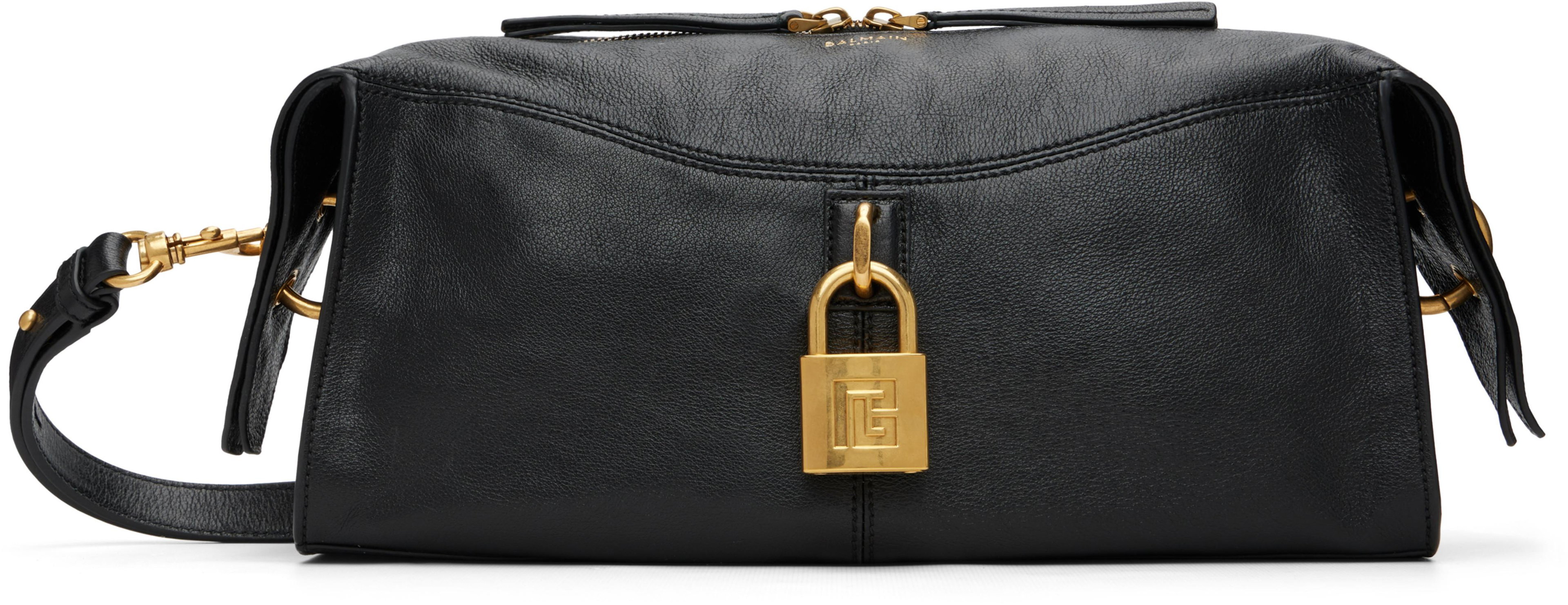Black Pulse Shoulder Bag by BALMAIN