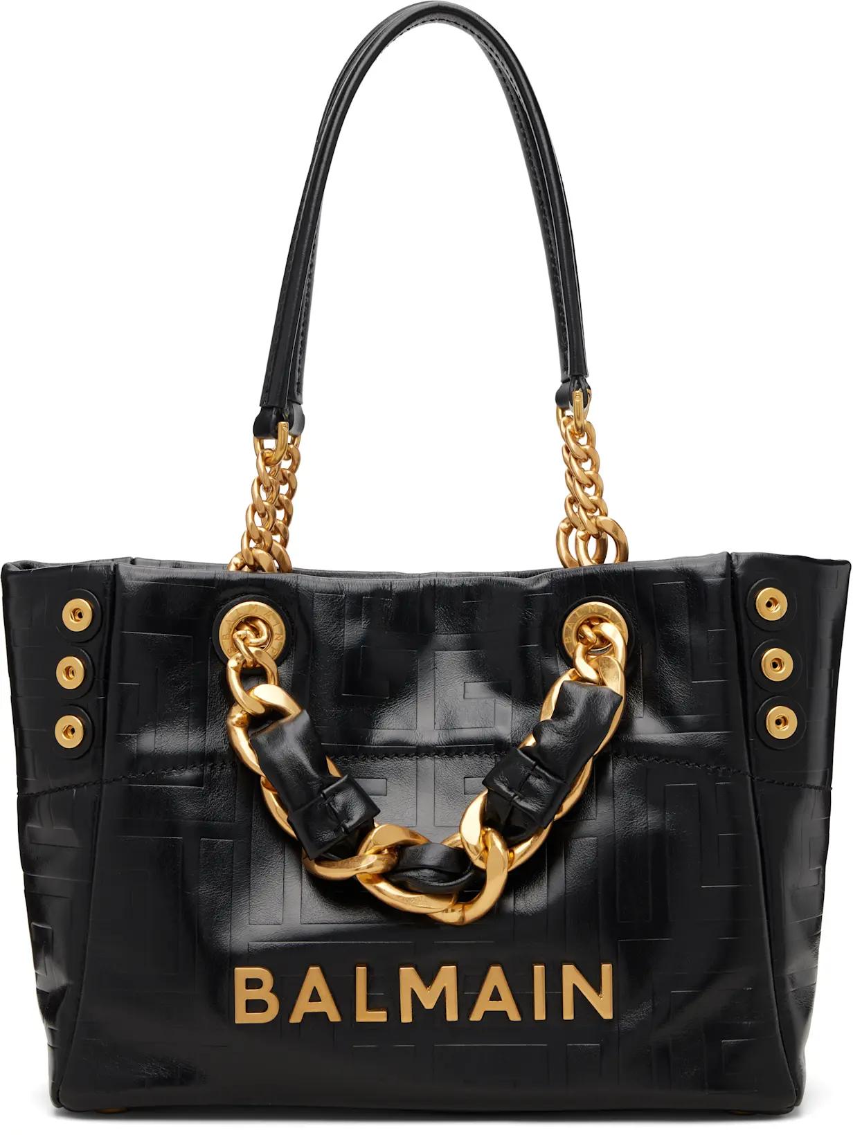 Black Small 1945 Soft Tote by BALMAIN
