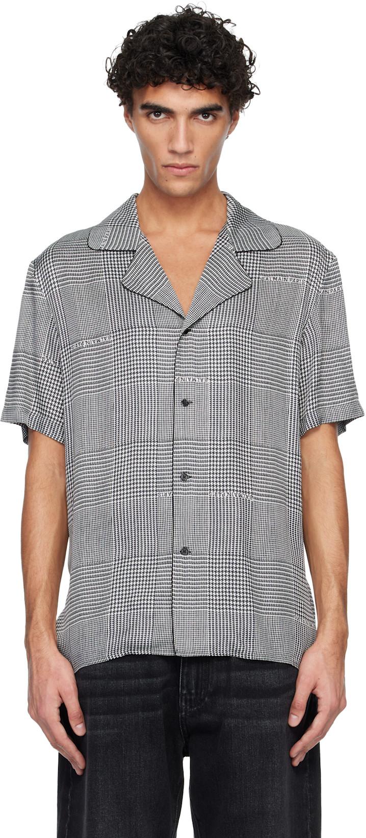 Black & White Pyjama Printed Prince of Wales Shirt by BALMAIN