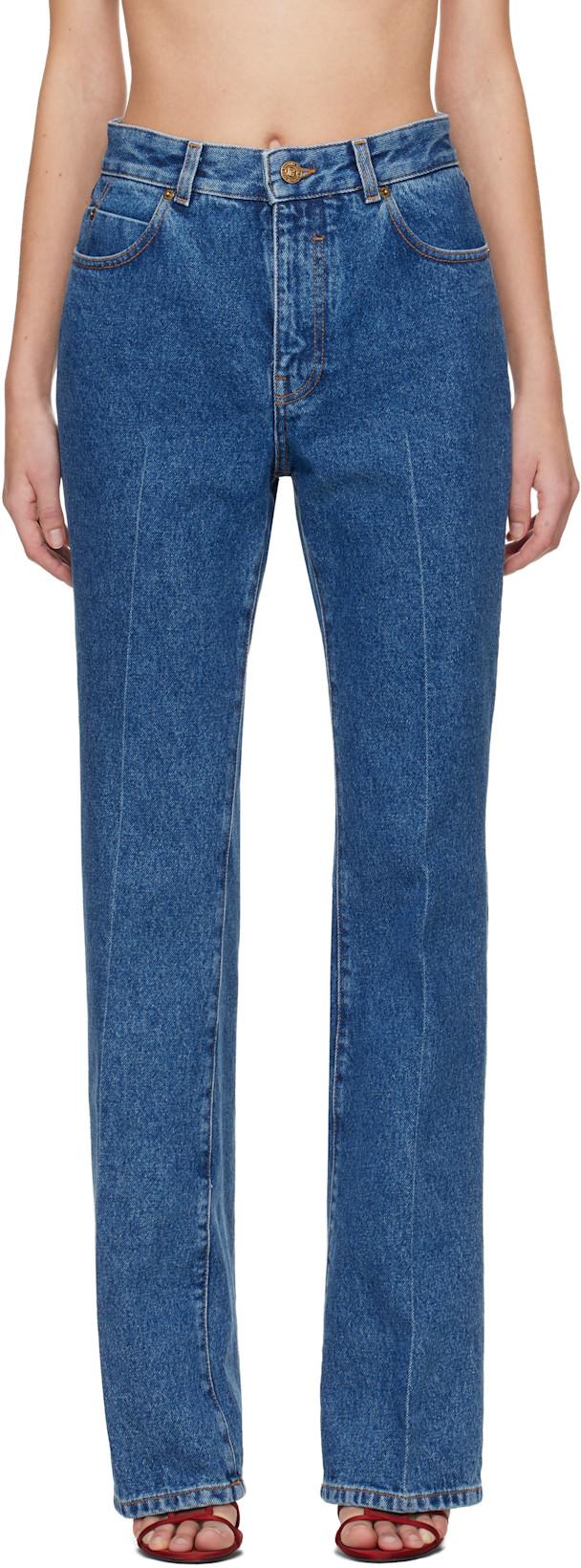 Blue Boot Cut Jeans by BALMAIN