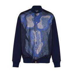 Bomber jacket with rhinestone torso by BALMAIN