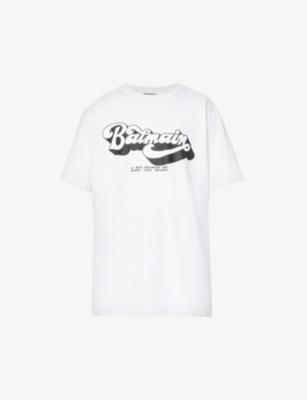 Brand-print regular-fit cotton-jersey T-shirt by BALMAIN