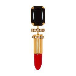 Brass Lipstick brooch by BALMAIN