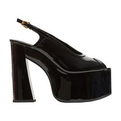 Cam in patent leather sandals by BALMAIN