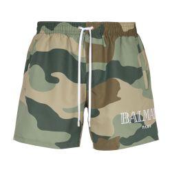 Camouflage print swimming shorts by BALMAIN