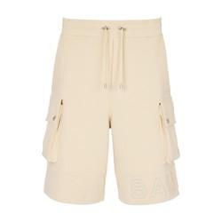 Cargo shorts with reflective Balmain logo by BALMAIN