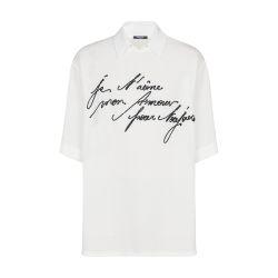 Collared t-shirt with love letter embroidery by BALMAIN