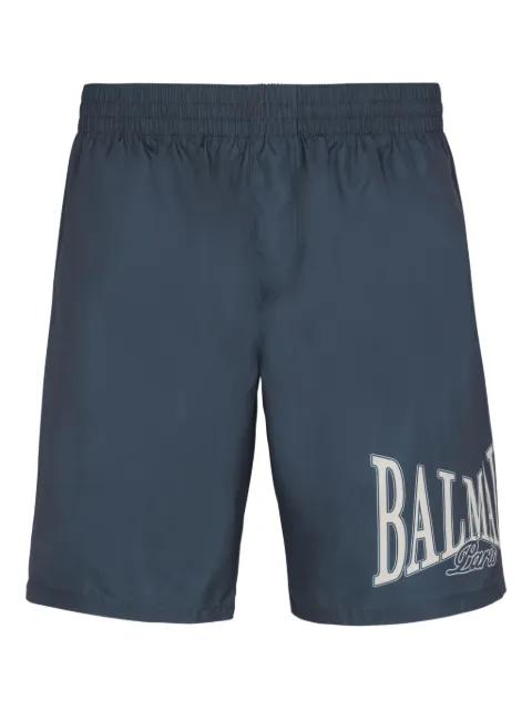 College-logo swim shorts by BALMAIN