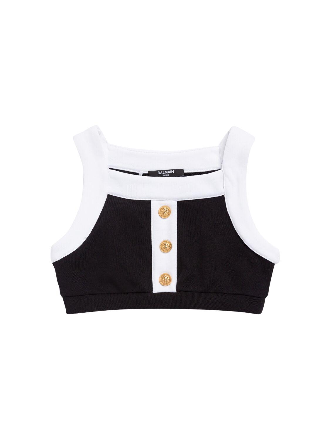 Cotton Crop Top by BALMAIN