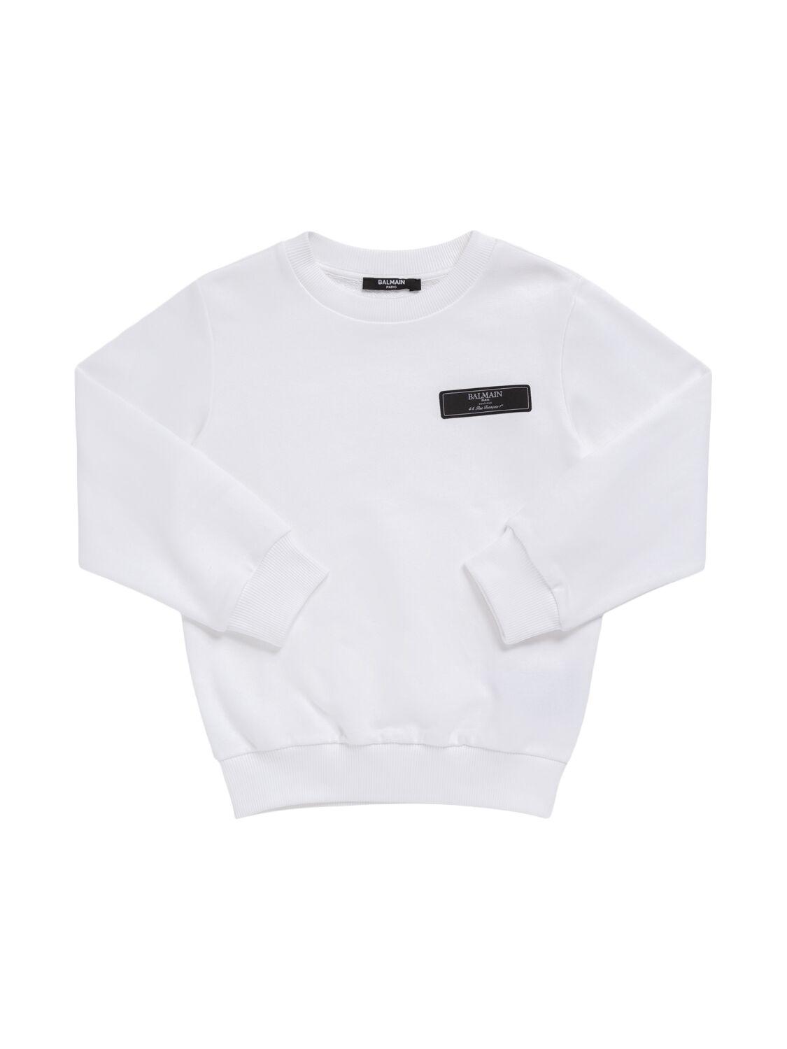 Cotton Sweatshirt W/logo by BALMAIN