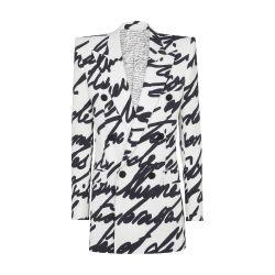 Crepe jacket with love letter print by BALMAIN