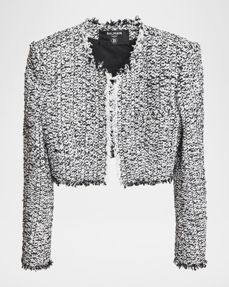 Cropped Tweed Jacket by BALMAIN