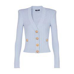 Cropped knit cardigan by BALMAIN