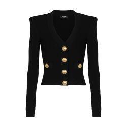 Cropped knit cardigan by BALMAIN