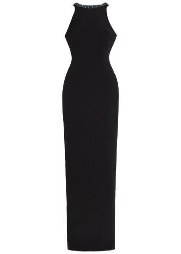 Crystal-embellished crepe gown by BALMAIN