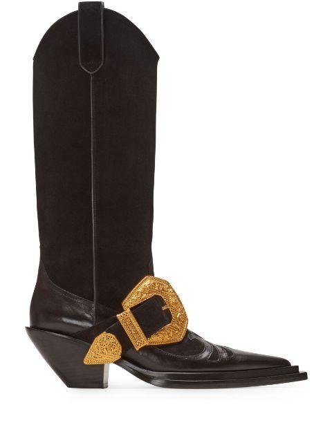 Dan buckle-embellished cowboy boots by BALMAIN