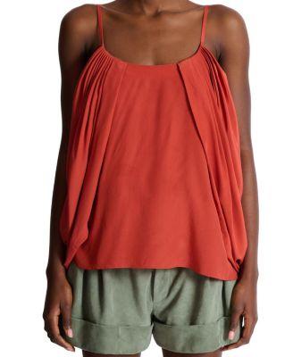 Draped Silk Crepe Top by BALMAIN