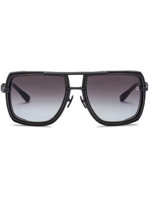 Soldier pilot-frame sunglasses by BALMAIN EYEWEAR