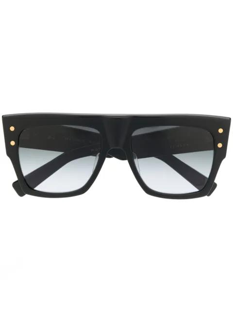 logo-plaque square-frame sunglasses by BALMAIN EYEWEAR