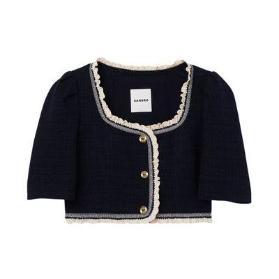 Eco-responsible cropped cotton t-shirt with Balmain logo print by BALMAIN