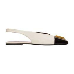 Eden flat bicolor lambskin slingbacks by BALMAIN
