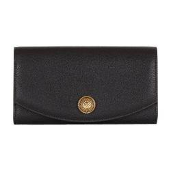 Emblème grained calfskin clutch by BALMAIN