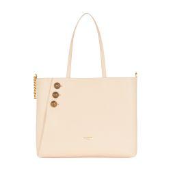Emblème grained leather shopper by BALMAIN