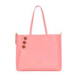 Emblème grained leather shopper by BALMAIN
