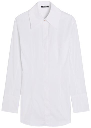 Fitted cotton-poplin shirt by BALMAIN