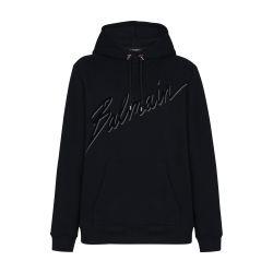 Flocked Balmain letter hoodie by BALMAIN