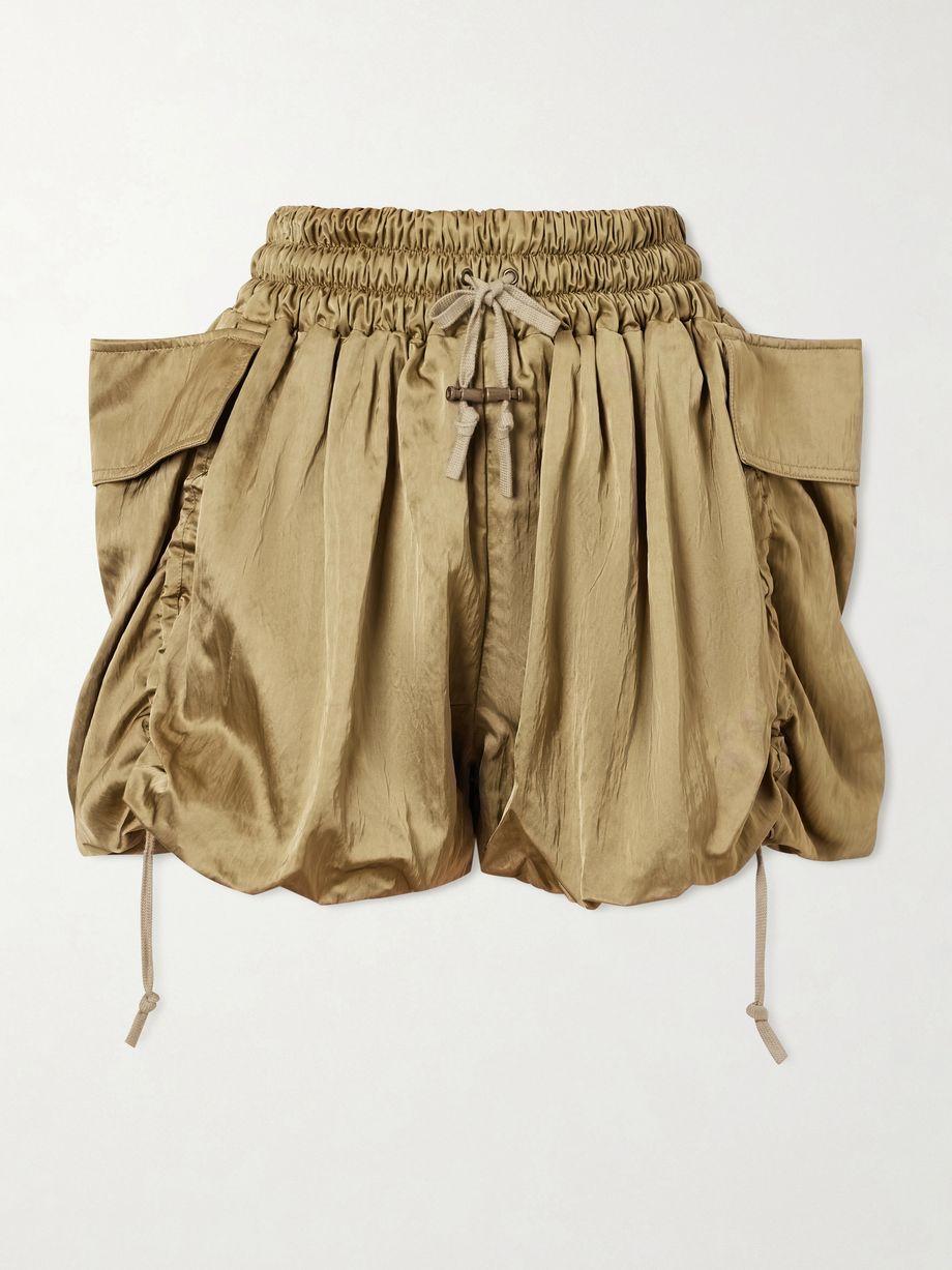 Gathered satin shorts by BALMAIN