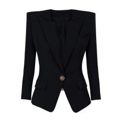 Grain de poudre 1-button jacket by BALMAIN
