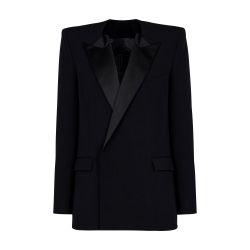 Grain de poudre jacket with satin lapels by BALMAIN
