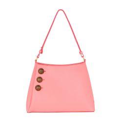 Grained leather Emblème handbag by BALMAIN