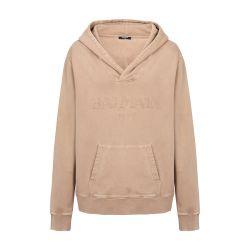 Hoodie with Balmain vintage embroidery by BALMAIN