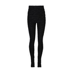 Jacquard knit leggings with love letter motif by BALMAIN