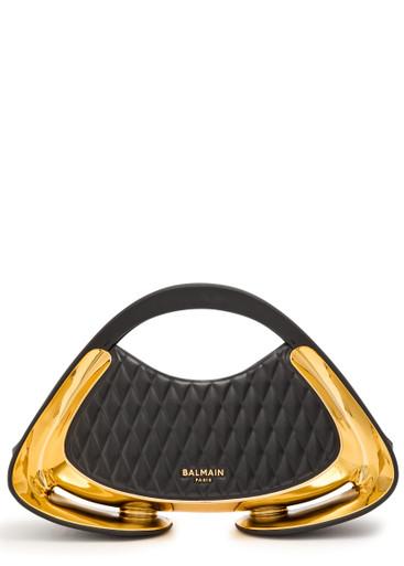 Jolie Madame Medium quilted faux leather top handle bag by BALMAIN