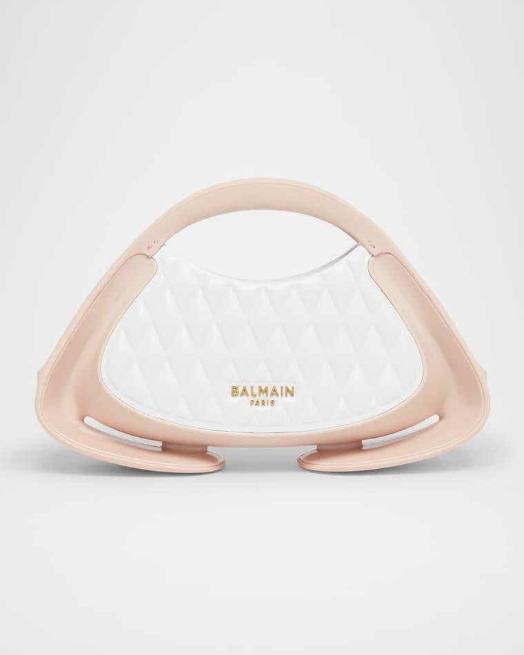 Jolie Madame Small Top-Handle Bag in Padded Faux Leather by BALMAIN Jolie Madame Small Top-Handle Bag in Padded Faux Leather by BALMAIN