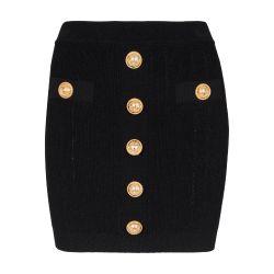 Knit skirt with buttons by BALMAIN