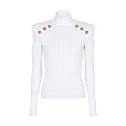 Knit sweater with gold-tone buttons by BALMAIN