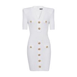 Knitted dress with buttons by BALMAIN