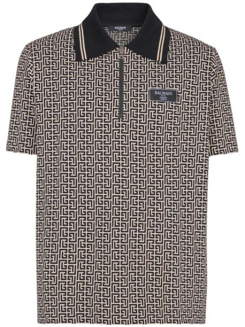 Labyrinth jacquard polo shirt by BALMAIN