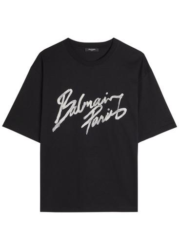 Logo-print cotton T-shirt by BALMAIN