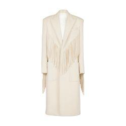 Long Fringed Wool and Cashmere Unisex Coat by BALMAIN