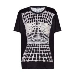 Loose t-shirt with faux embroidery print by BALMAIN