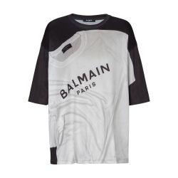Loose t-shirt with optical illusion print by BALMAIN